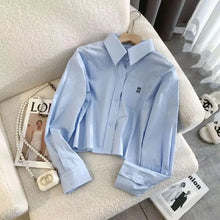 Load image into Gallery viewer, Glossy Embroidered Ribbon Shirt