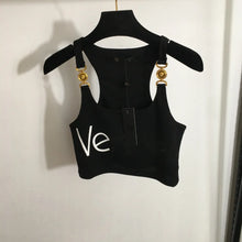 Load image into Gallery viewer, Letter Print Tank Top Casual Sleeveless T-Shirt