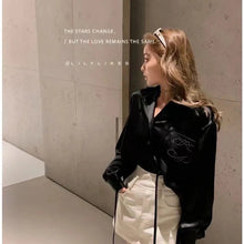 Load image into Gallery viewer, Glossy Embroidered Ribbon Shirt