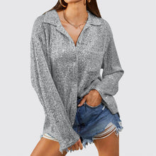 Load image into Gallery viewer, Autumn Fashion Sequins Shirt