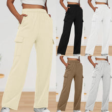 Load image into Gallery viewer, Elastic Waist Cargo Sweatpants Pockets