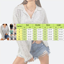 Load image into Gallery viewer, Autumn Fashion Sequins Shirt