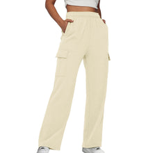 Load image into Gallery viewer, Elastic Waist Cargo Sweatpants Pockets