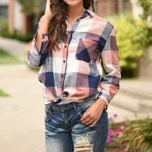 Load image into Gallery viewer, Fashion Plaid Shirt Women Korean Style