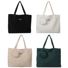 Load image into Gallery viewer, Women Corduroy Tote Handbag