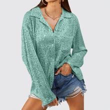 Load image into Gallery viewer, Autumn Fashion Sequins Shirt