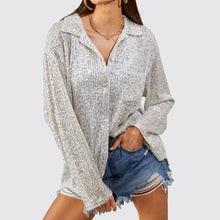 Load image into Gallery viewer, Autumn Fashion Sequins Shirt