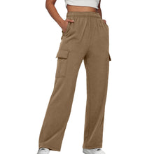 Load image into Gallery viewer, Elastic Waist Cargo Sweatpants Pockets
