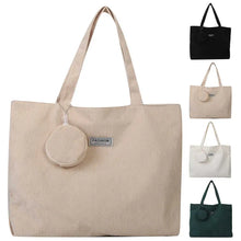 Load image into Gallery viewer, Women Corduroy Tote Handbag
