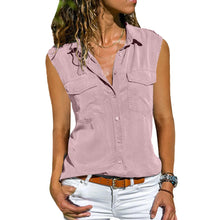 Load image into Gallery viewer, Women Casual Solid Sleeveless Blouse

