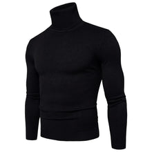 Load image into Gallery viewer, Men&#39;s Black Turtleneck Sweater
