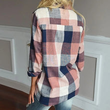Load image into Gallery viewer, Fashion Plaid Shirt Women Korean Style
