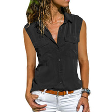 Load image into Gallery viewer, Women Casual Solid Sleeveless Blouse
