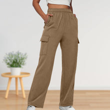 Load image into Gallery viewer, Elastic Waist Cargo Sweatpants Pockets
