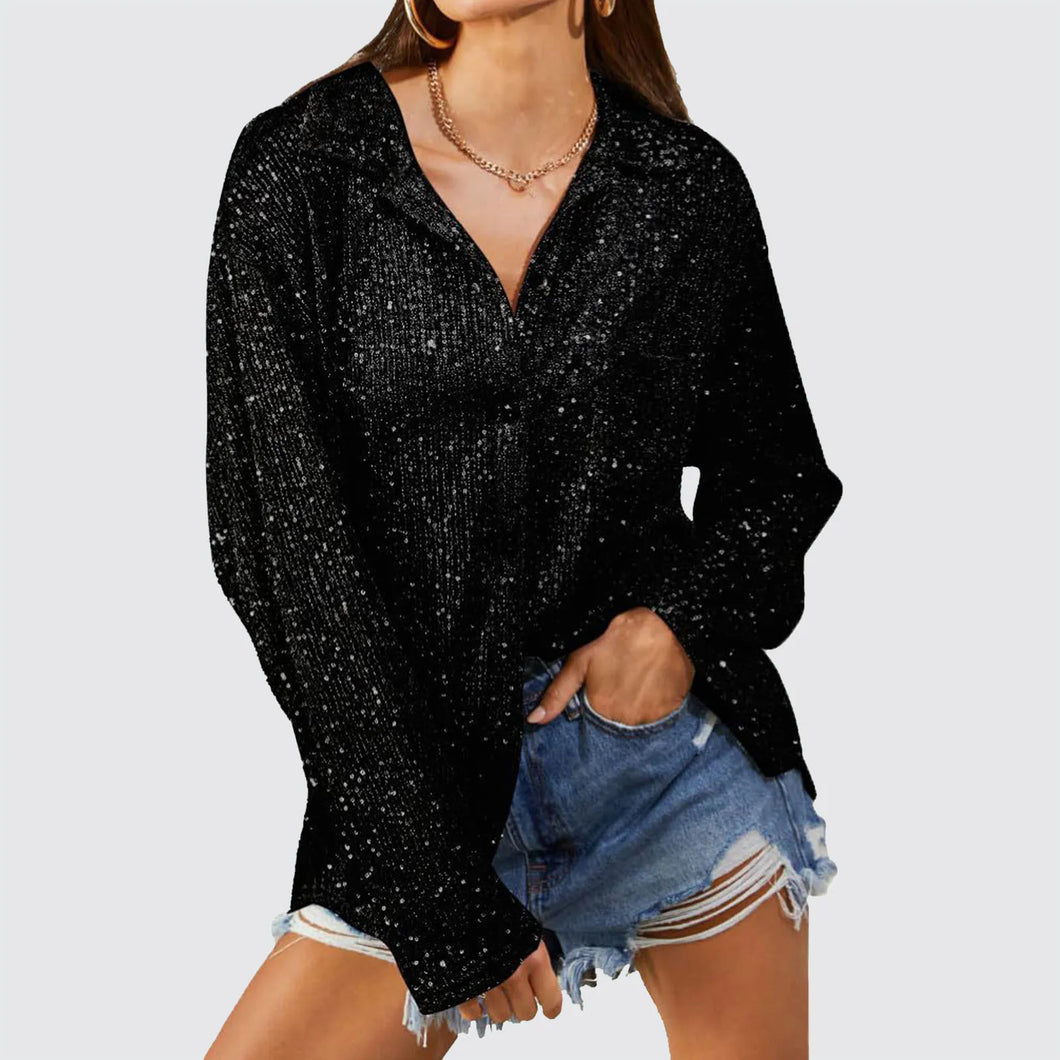 Autumn Fashion Sequins Shirt