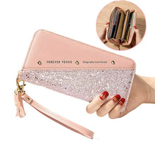 Load image into Gallery viewer, Sequins Patchwork Glitter Wallet
